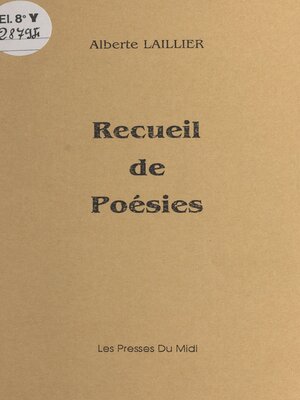 cover image of Recueil de poésies